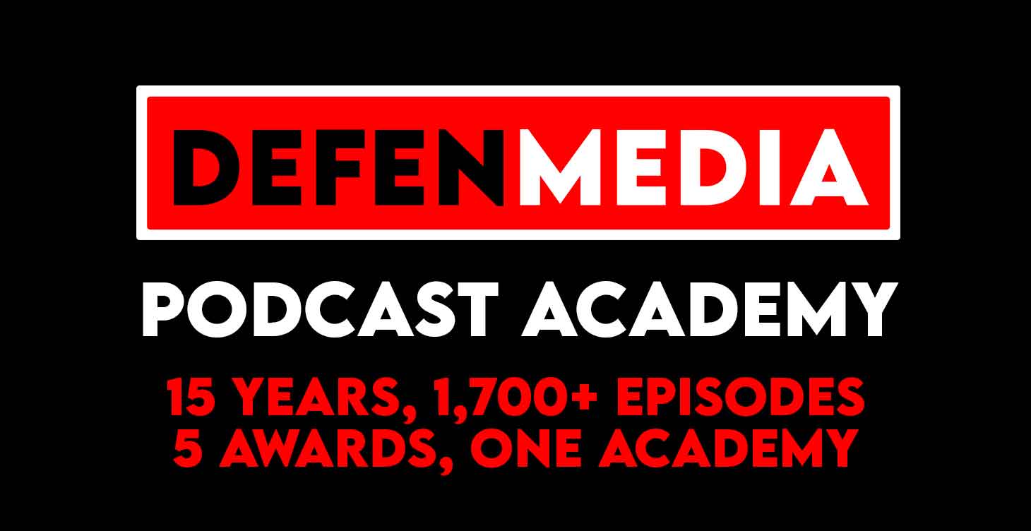 DefenMedia Podcast Academy logo